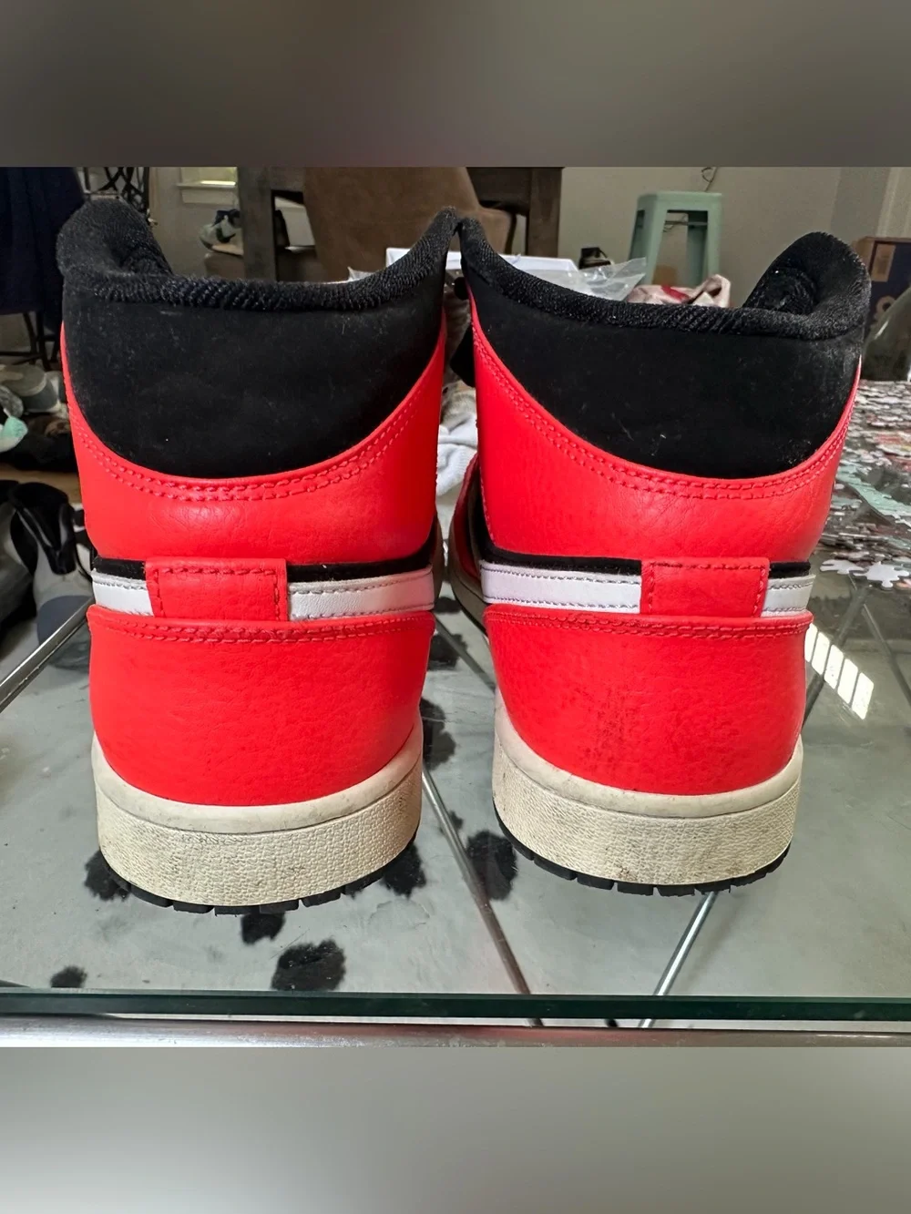 Jordan Men’s High-Top Sneakers Black, Red, White